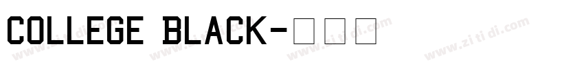 College Black字体转换